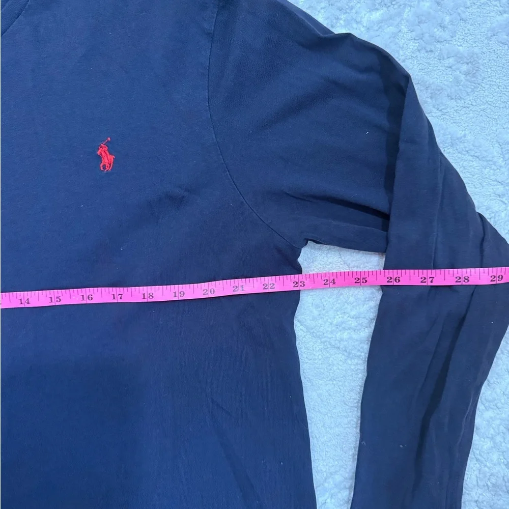 Polo Ralph Lauren XXL Long‎ Sleeve Navy Blue Cotton Tee
